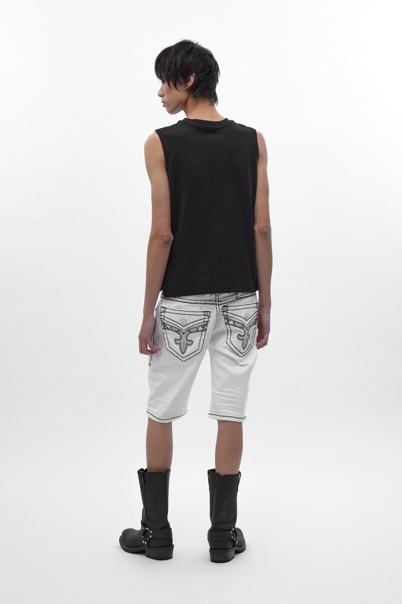 Lylee Denim Shorts in White - Rock Revival®