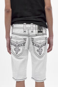 Lylee Denim Shorts in White - Rock Revival®
