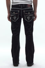 Matteo Bootcut Jeans in Black Overdye