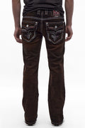 Matteo Bootcut Jeans in Brown Overdye