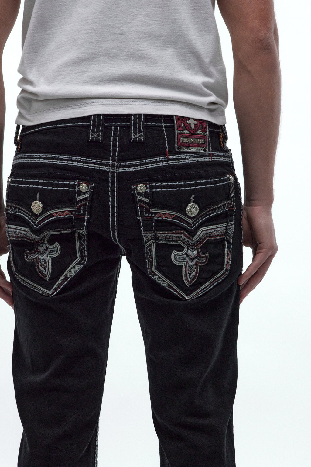 Matteo Bootcut Jeans in Black Overdye