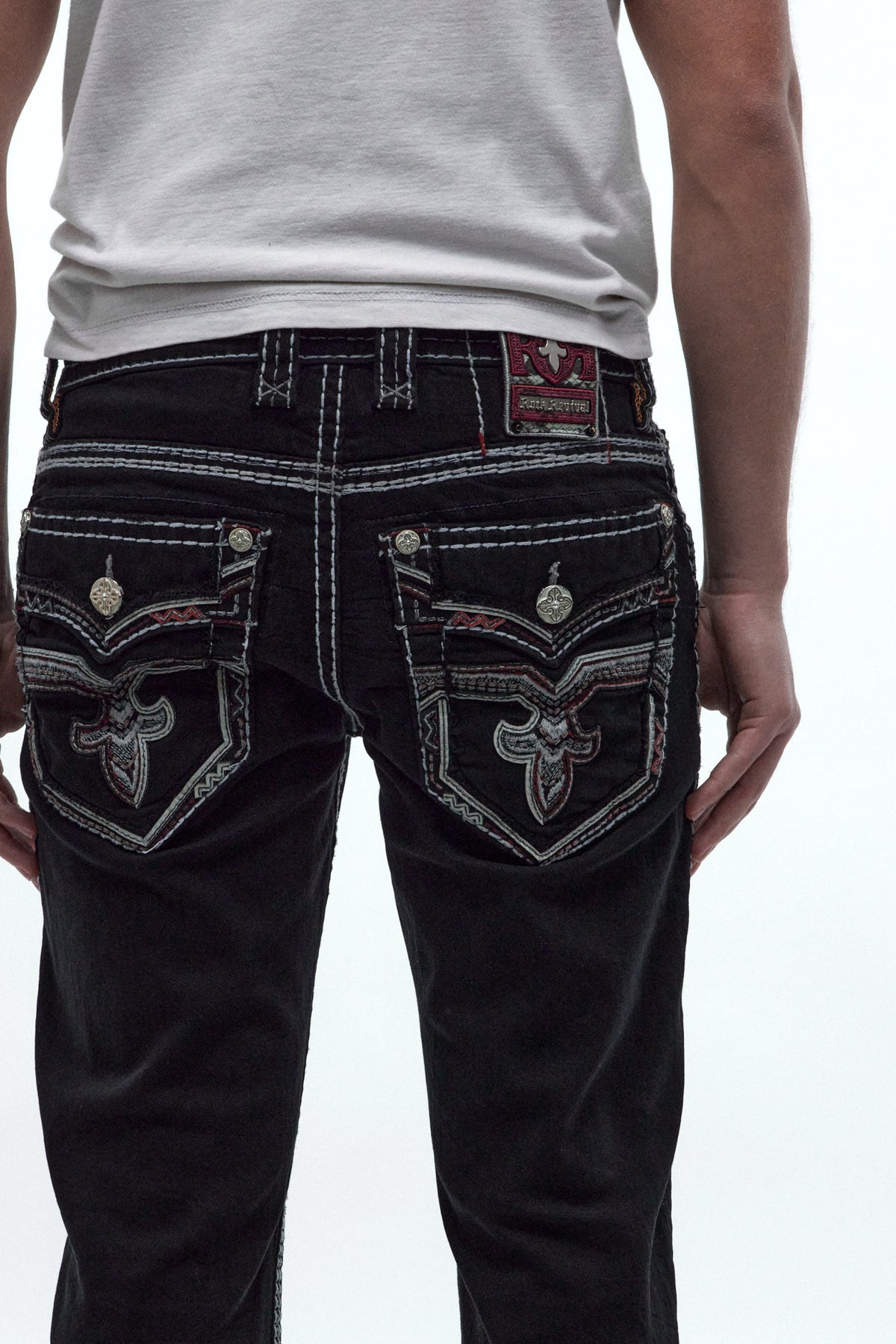 Matteo Bootcut Jeans in Black Overdye