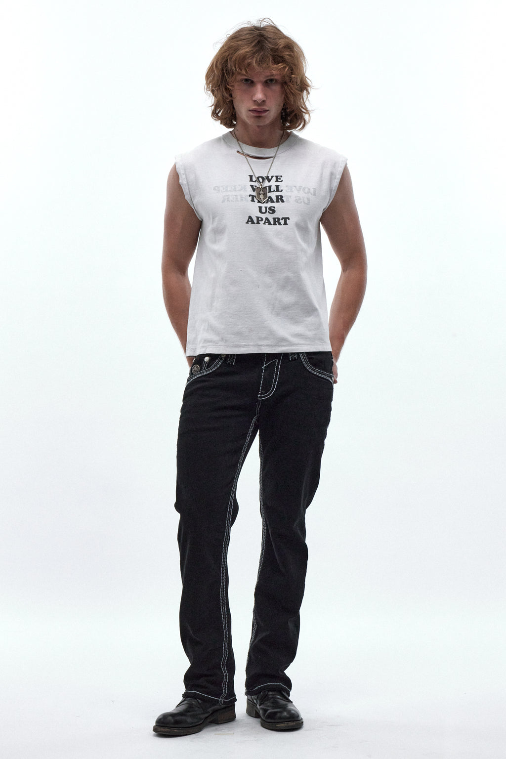 Matteo Bootcut Jeans in Black Overdye