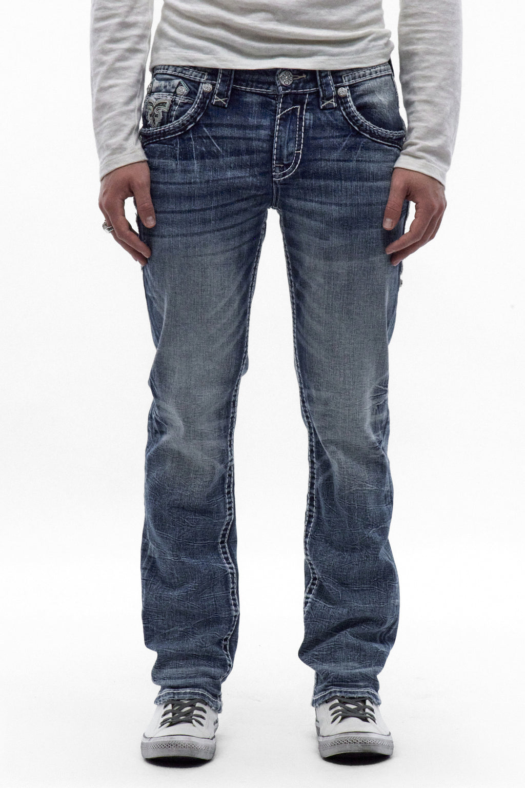 Milo Straight Jeans in Medium Blue