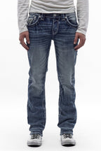 Milo Straight Jeans in Medium Blue