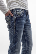 Milo Straight Jeans in Medium Blue