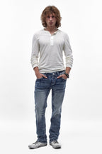Milo Straight Jeans in Medium Blue