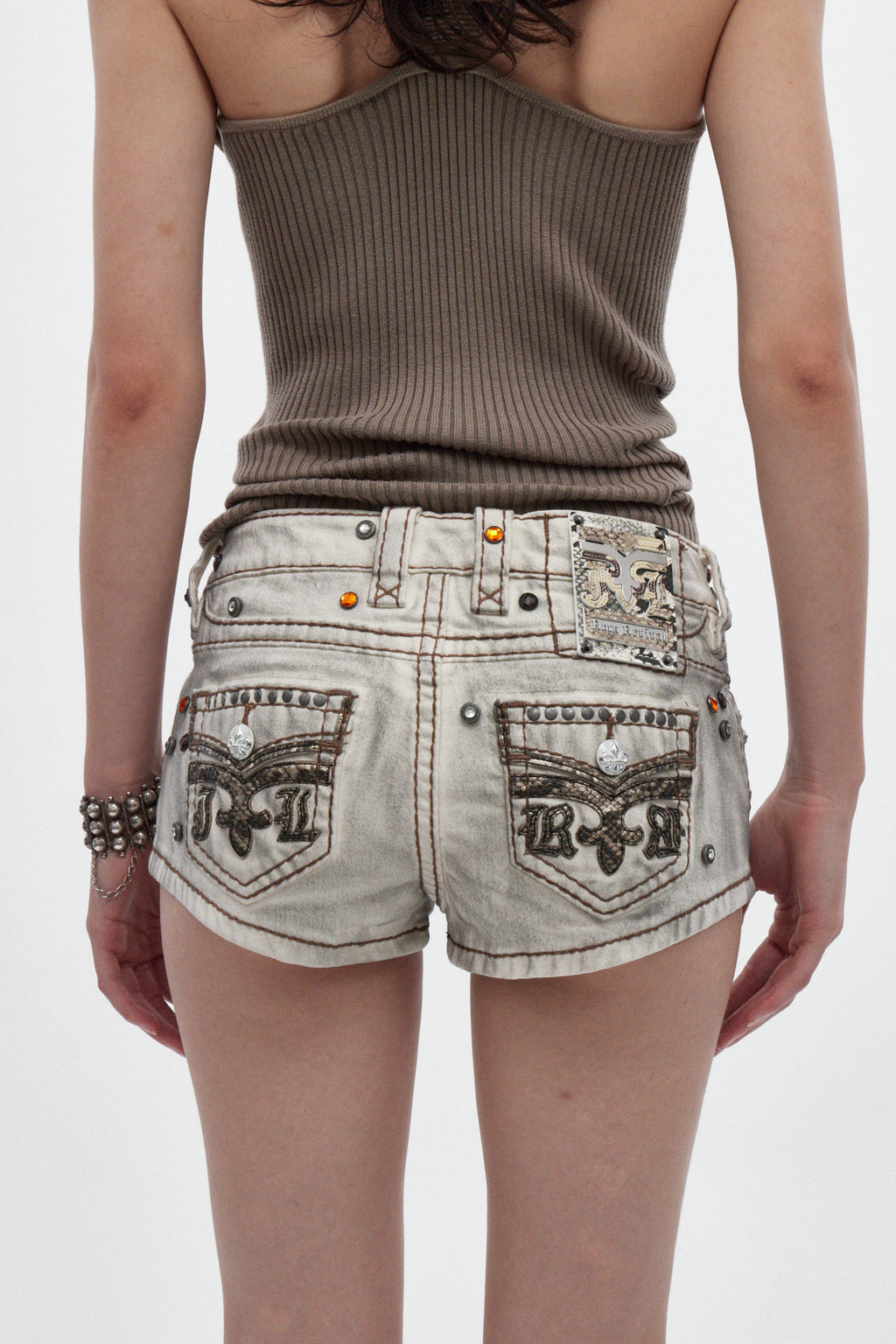 Bliss Denim Mini Shorts, by Jaded London - Rock Revival®