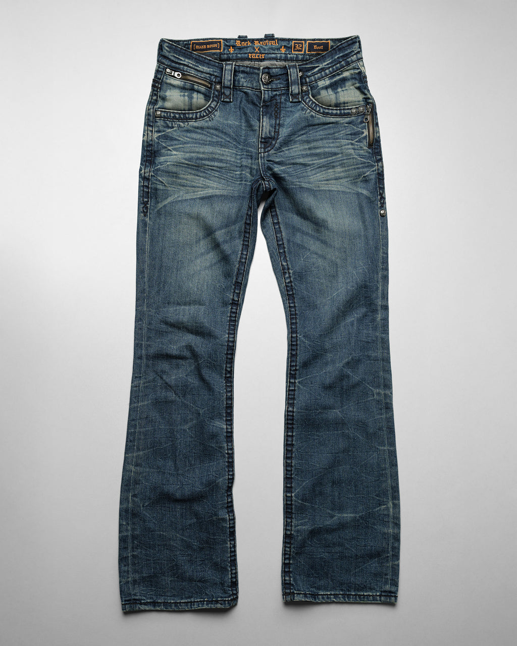 Racer X Rock Revival® Dark Bootcut Denim