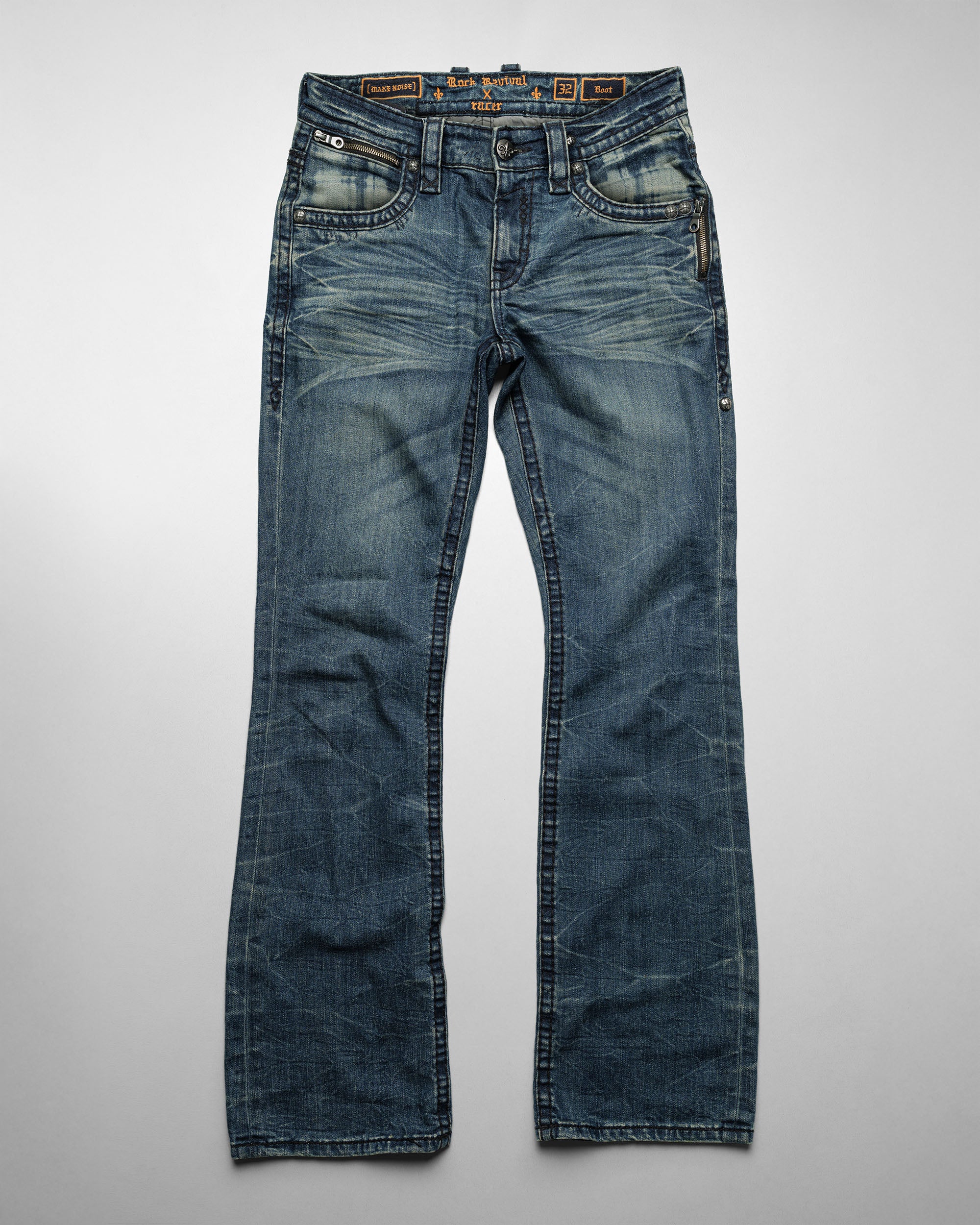 Racer X Rock Revival® Dark Bootcut Denim
