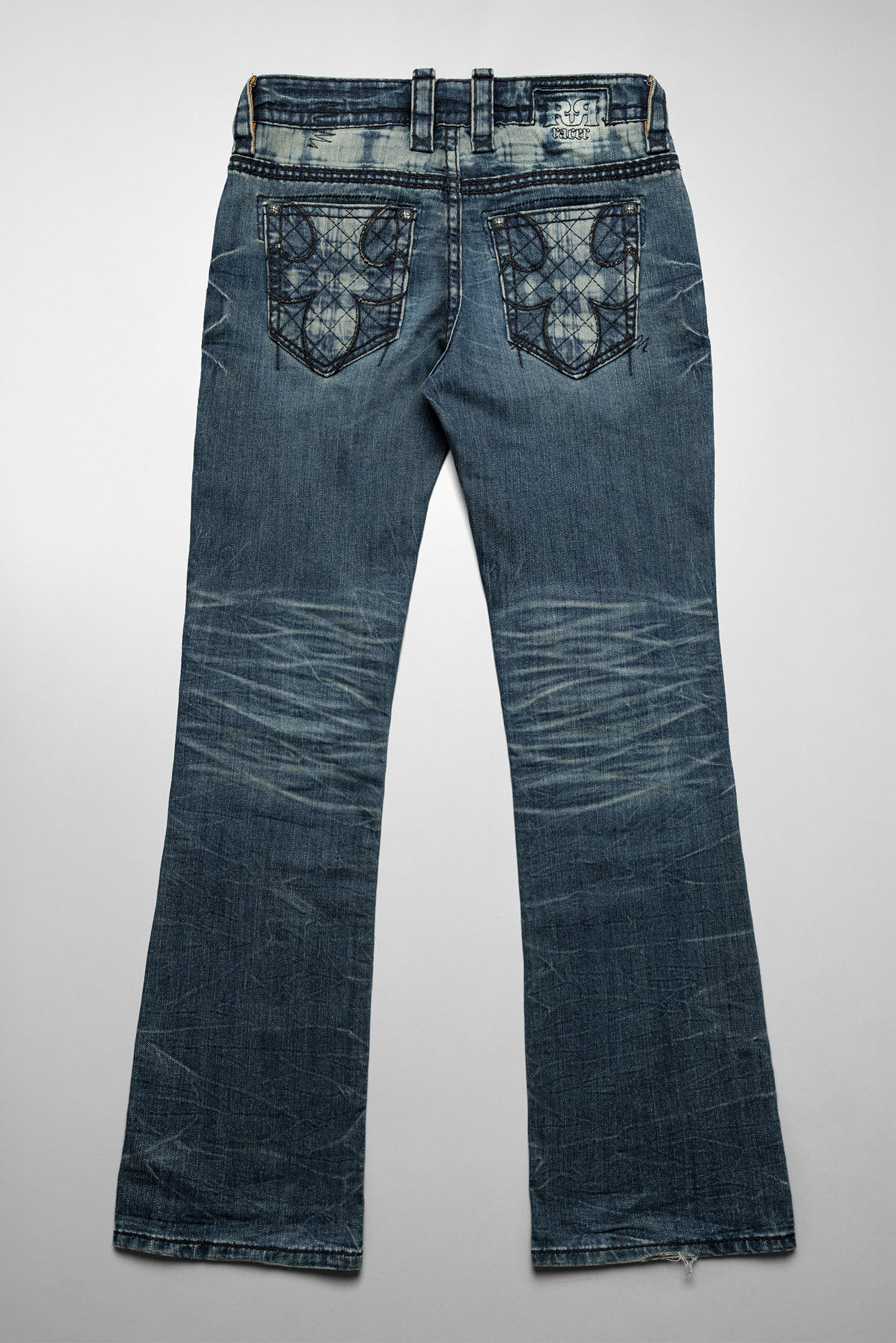 Rock Revival® x Racer Bootcut Jeans | Dark Blue Wash | Rock Revival®