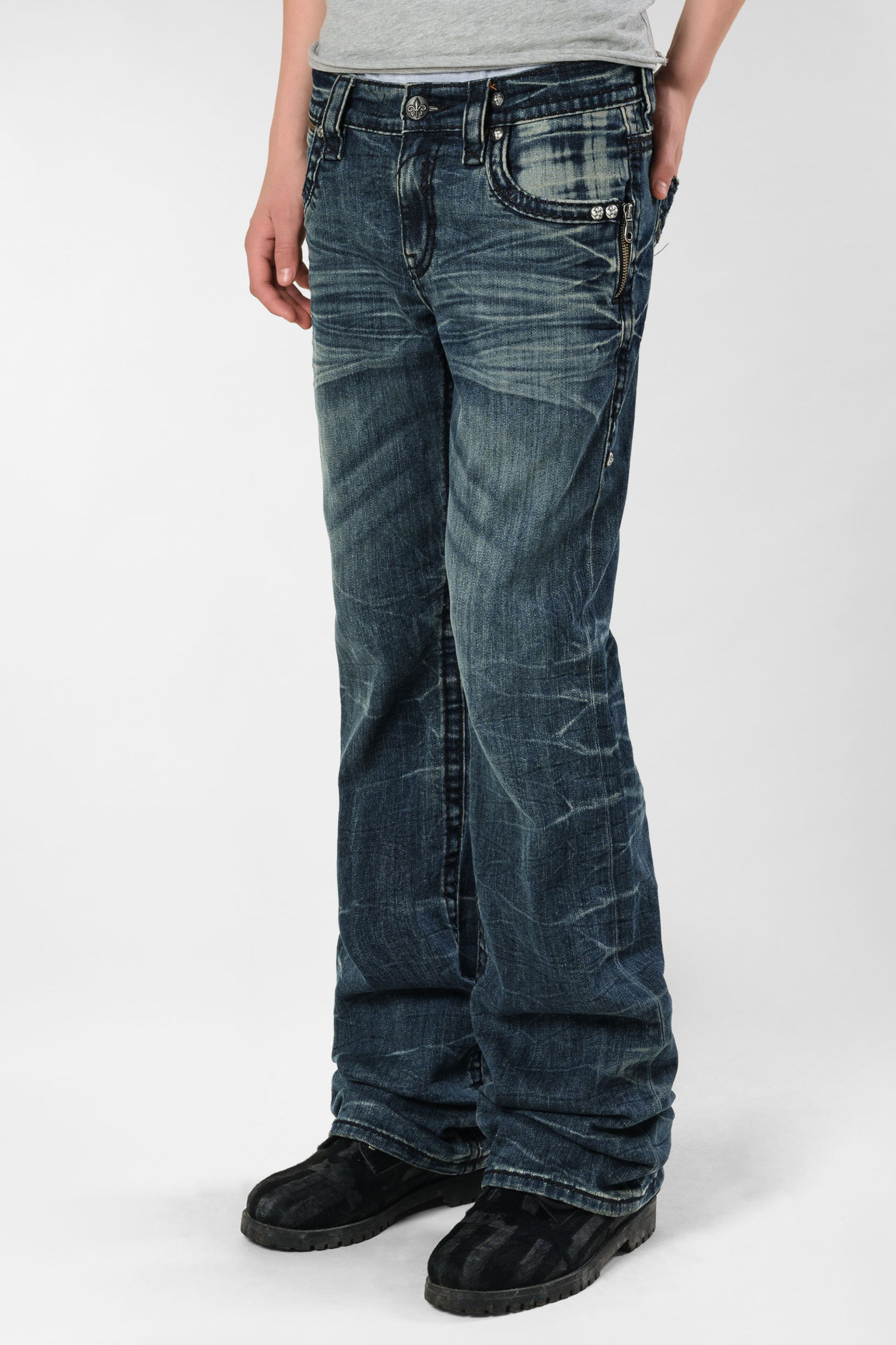 Racer X Rock Revival® Dark Bootcut Denim