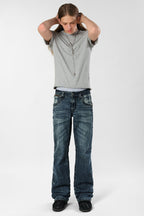 Racer X Rock Revival® Dark Bootcut Denim
