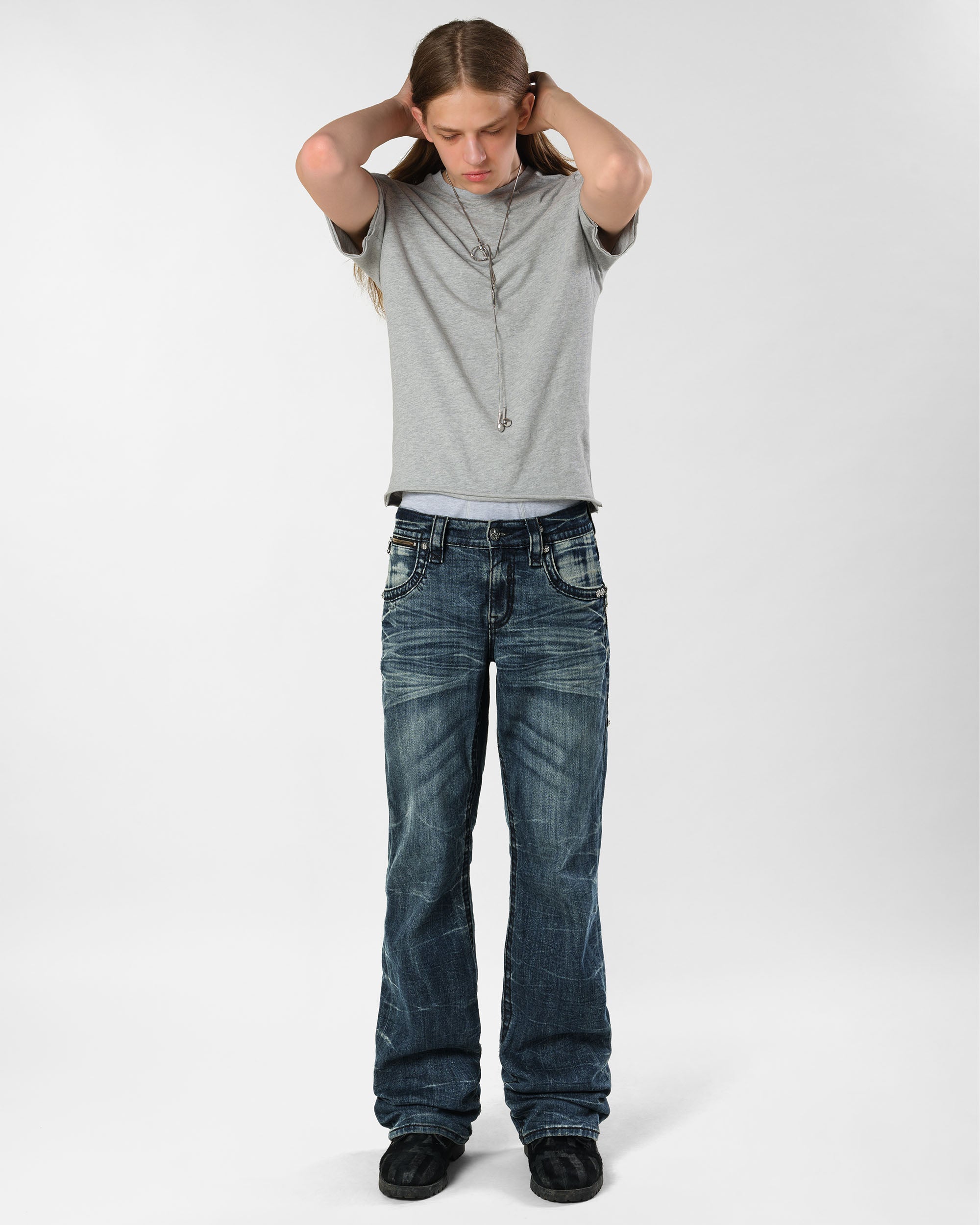 Racer X Rock Revival® Dark Bootcut Denim