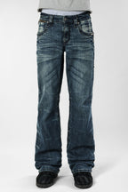 Racer X Rock Revival® Dark Bootcut Denim