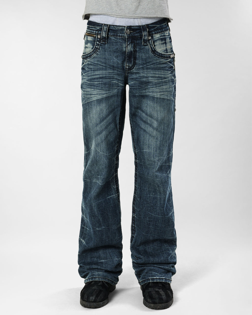 Racer X Rock Revival® Dark Bootcut Denim