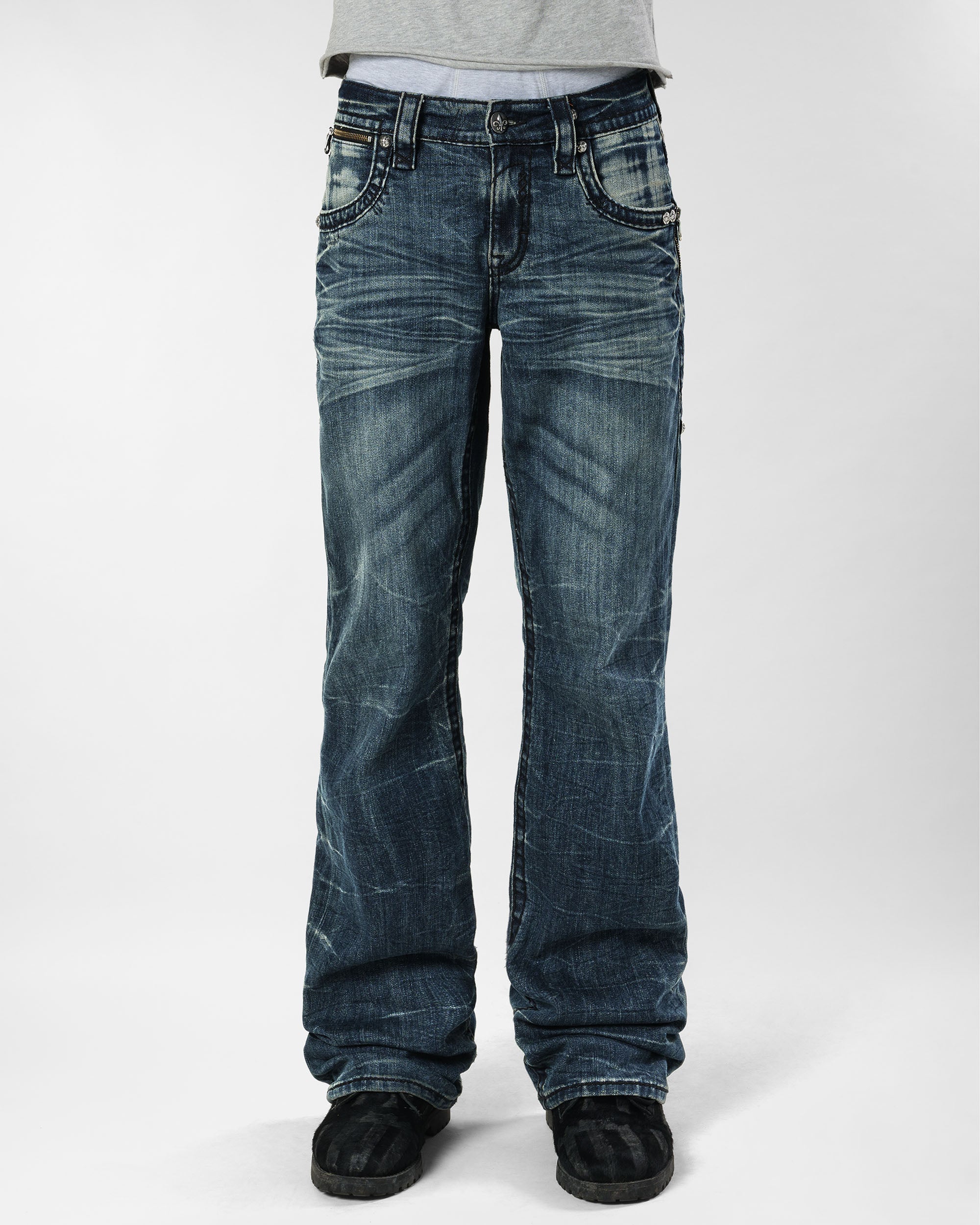 Racer X Rock Revival® Dark Bootcut Denim