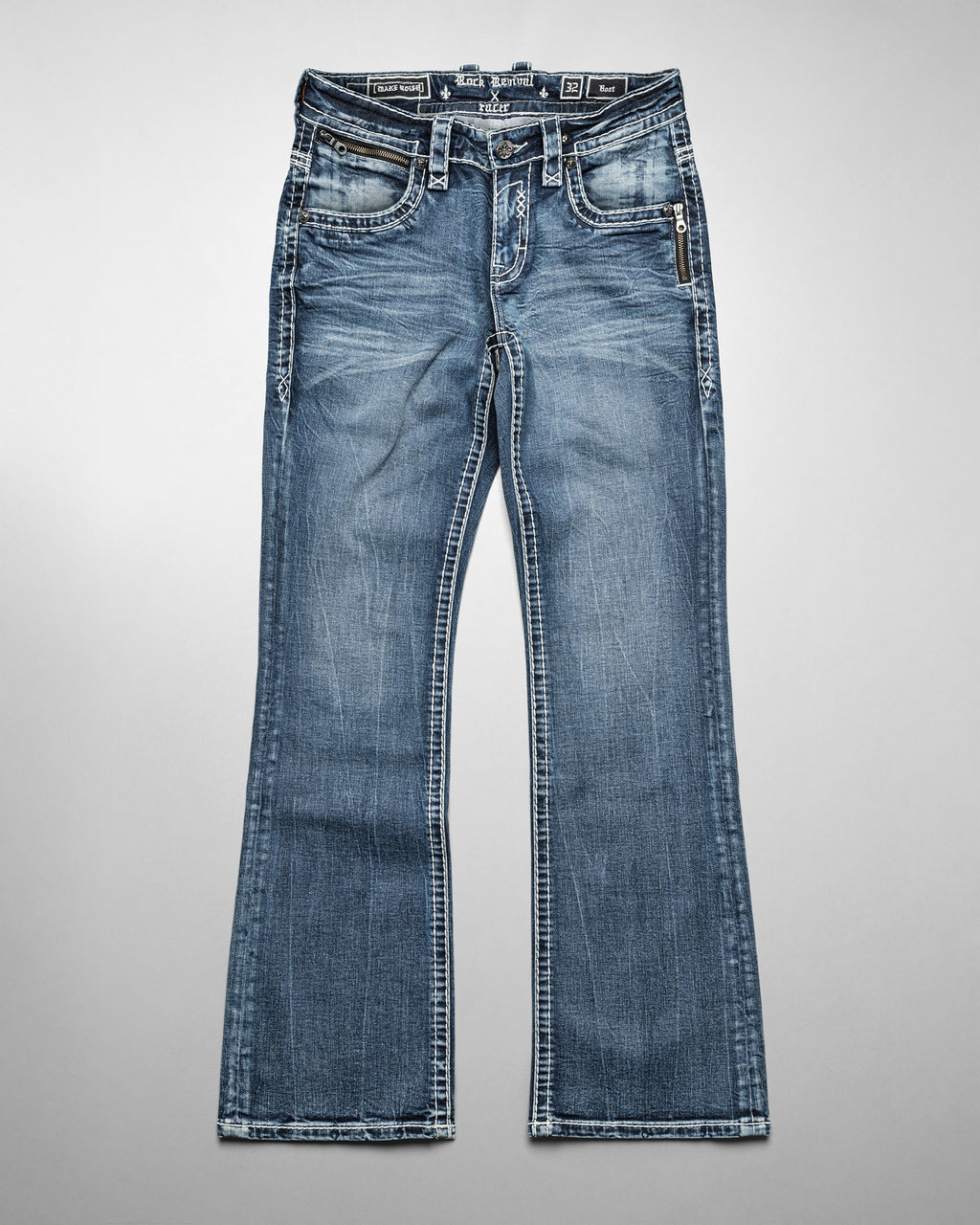 Racer X Rock Revival®  Light Bootcut Denim