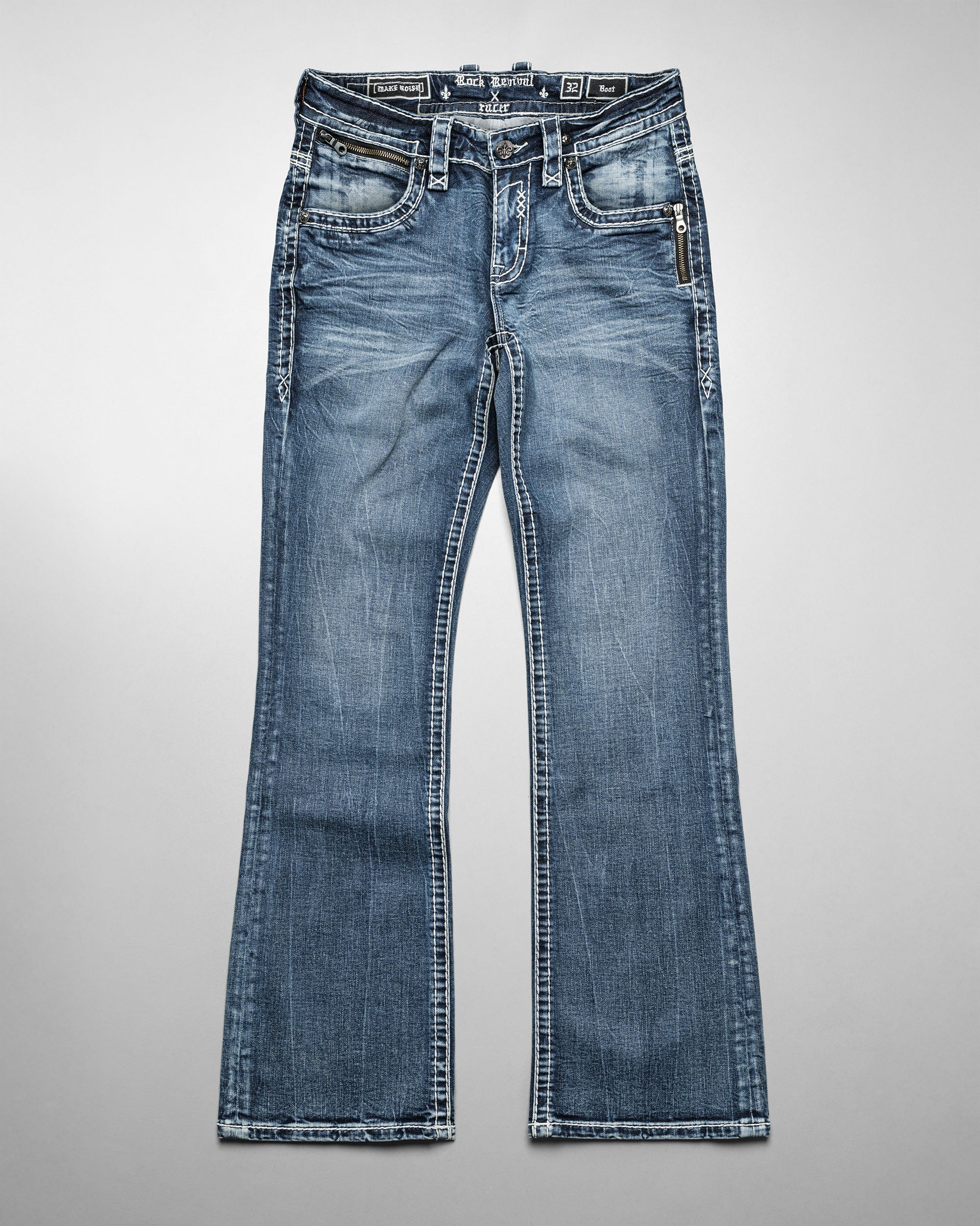 Racer X Rock Revival®  Light Bootcut Denim