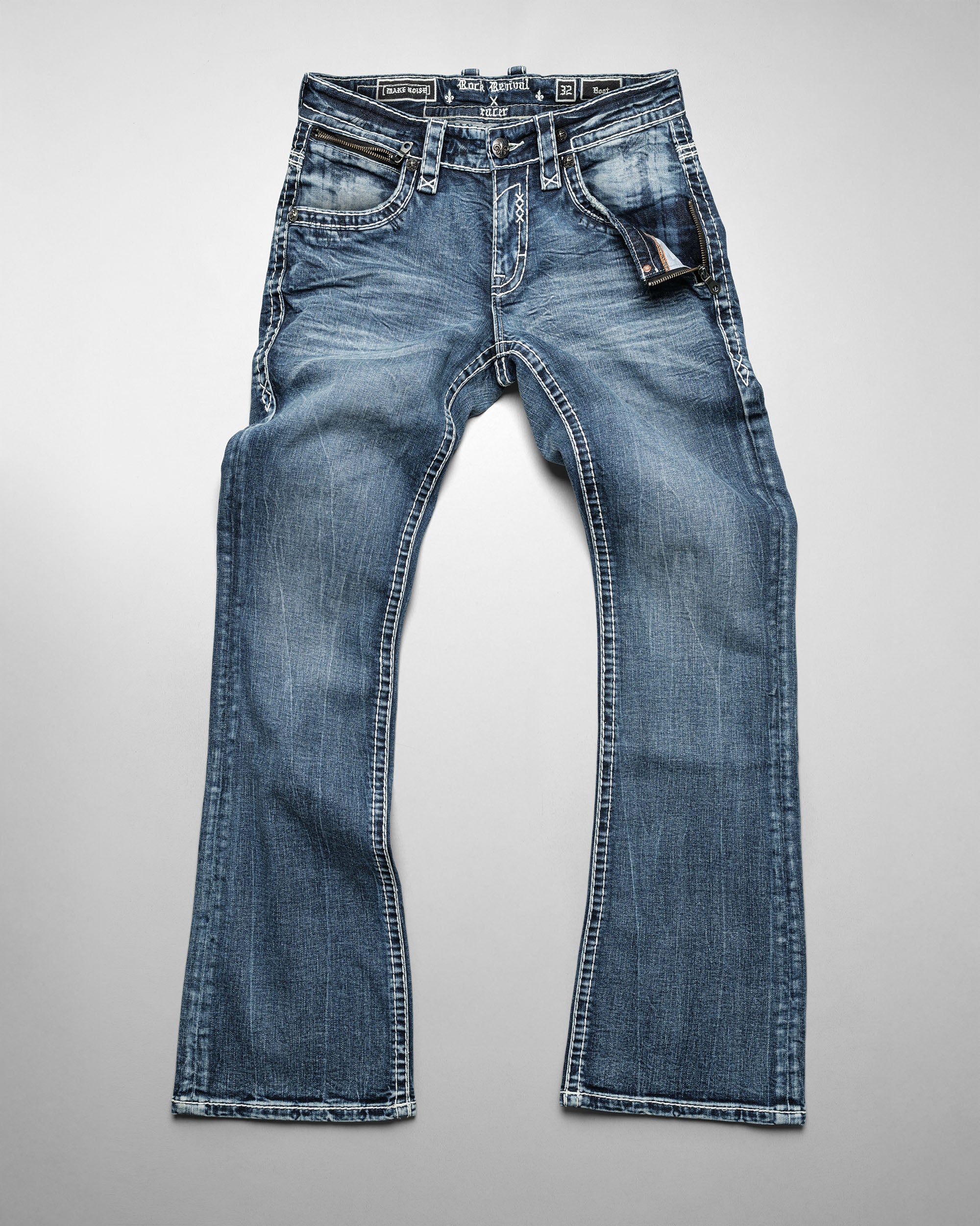 Racer X Rock Revival®  Light Bootcut Denim