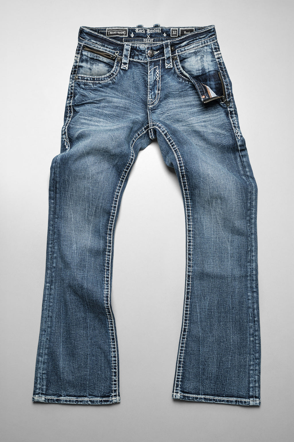 Racer X Rock Revival®  Light Bootcut Denim