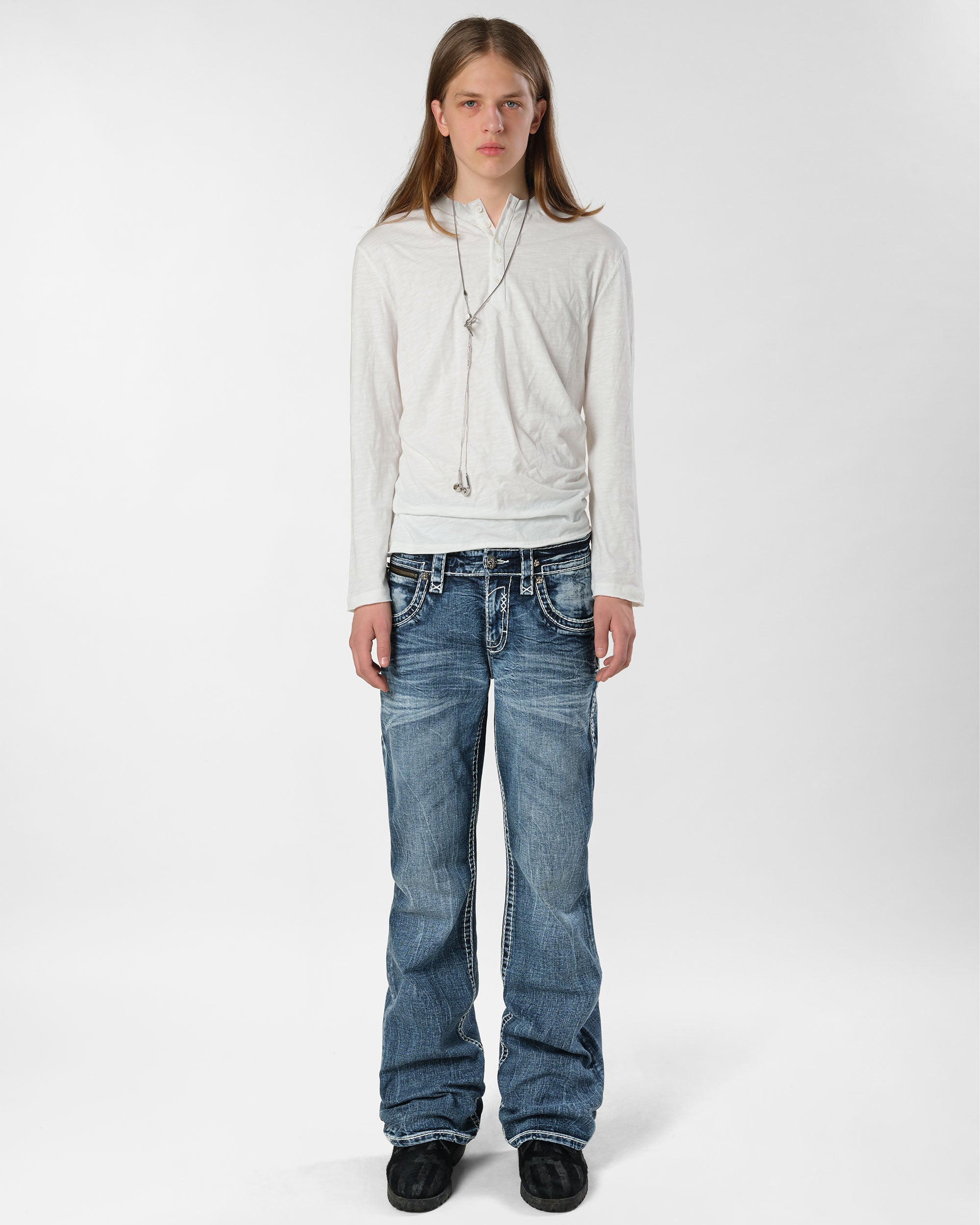 Racer X Rock Revival®  Light Bootcut Denim