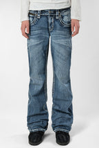 Racer X Rock Revival®  Light Bootcut Denim