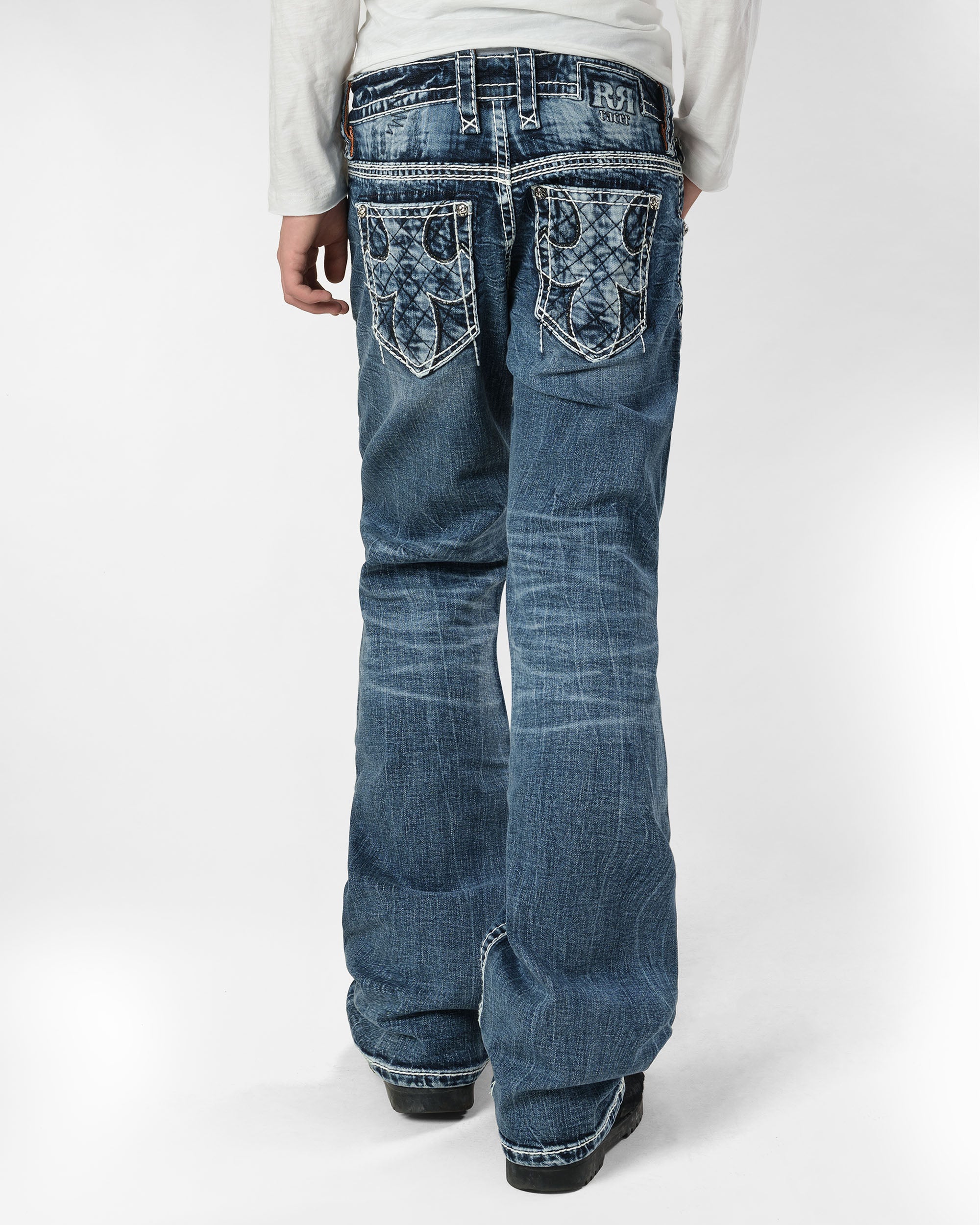 Racer X Rock Revival®  Light Bootcut Denim