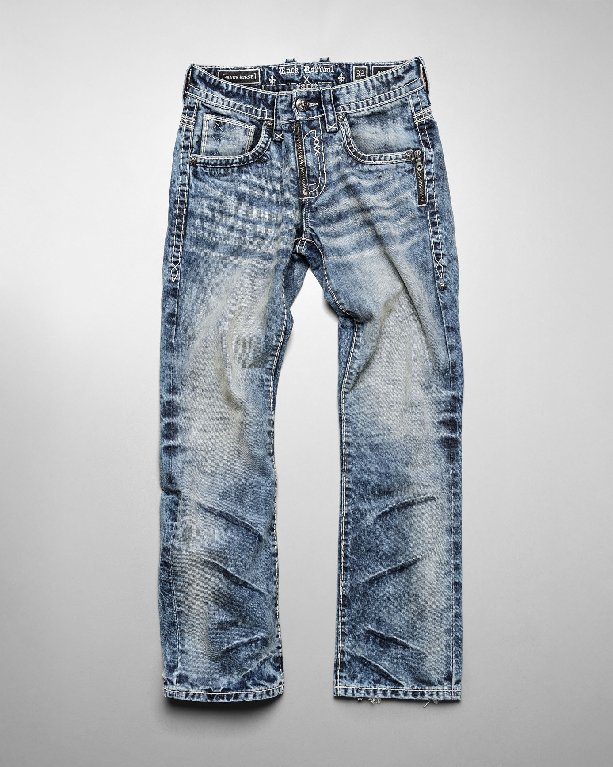 Racer X Rock Revival® Bleach Slim Denim