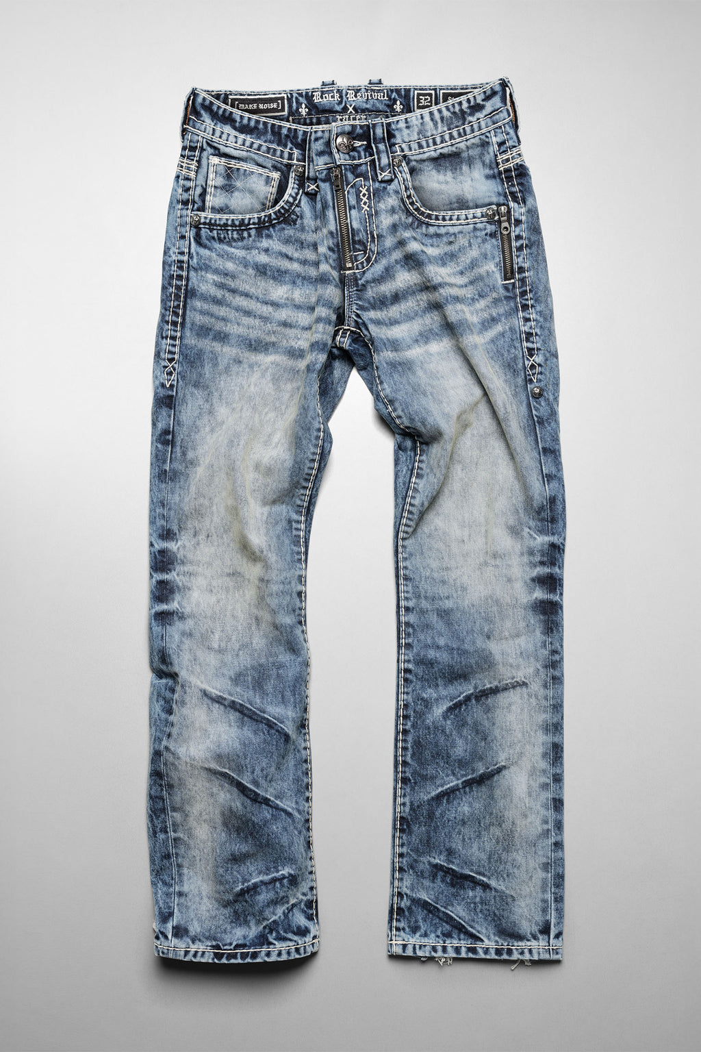 Racer X Rock Revival® Bleach Slim Denim