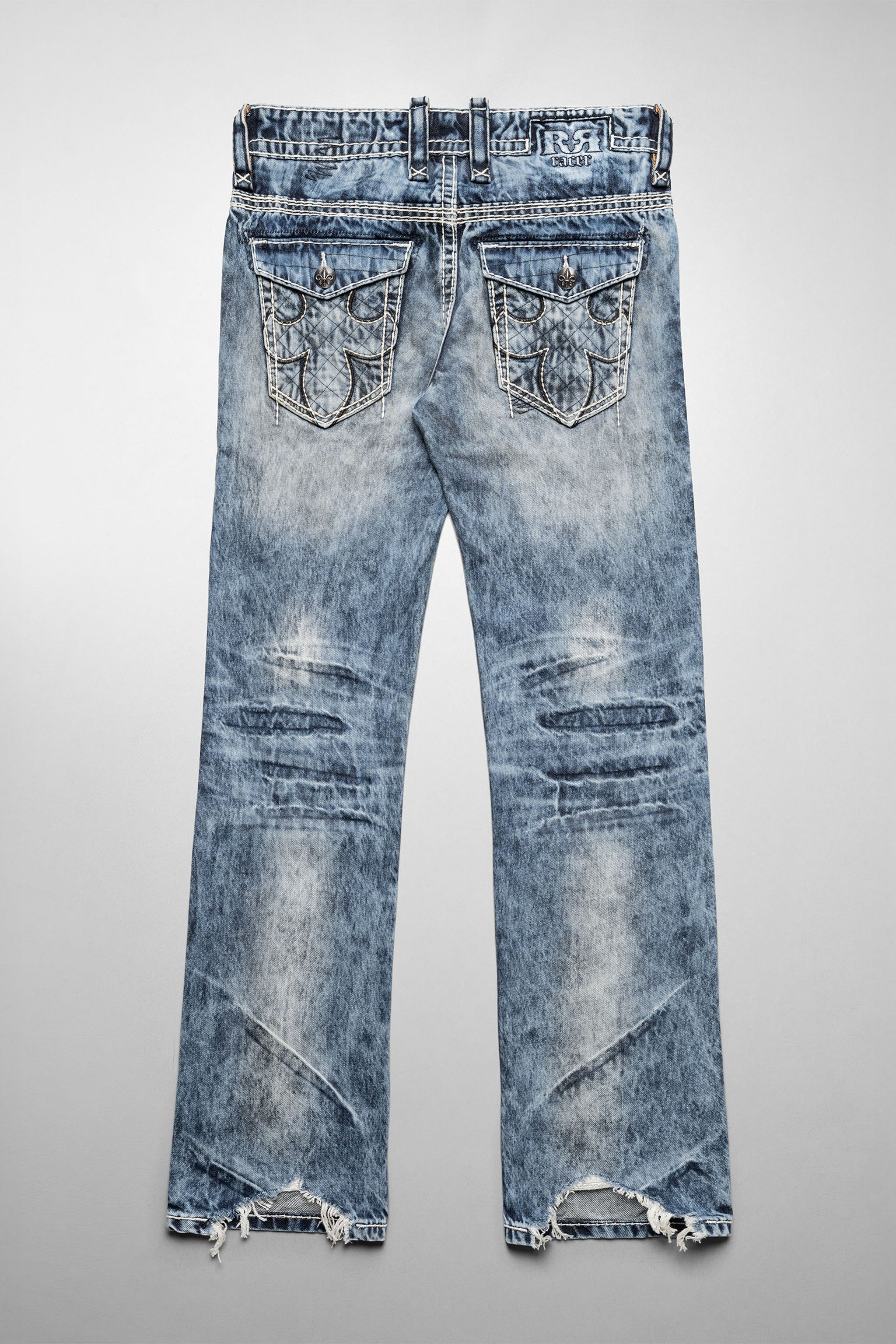 Racer X Rock Revival® Bleach Slim Denim