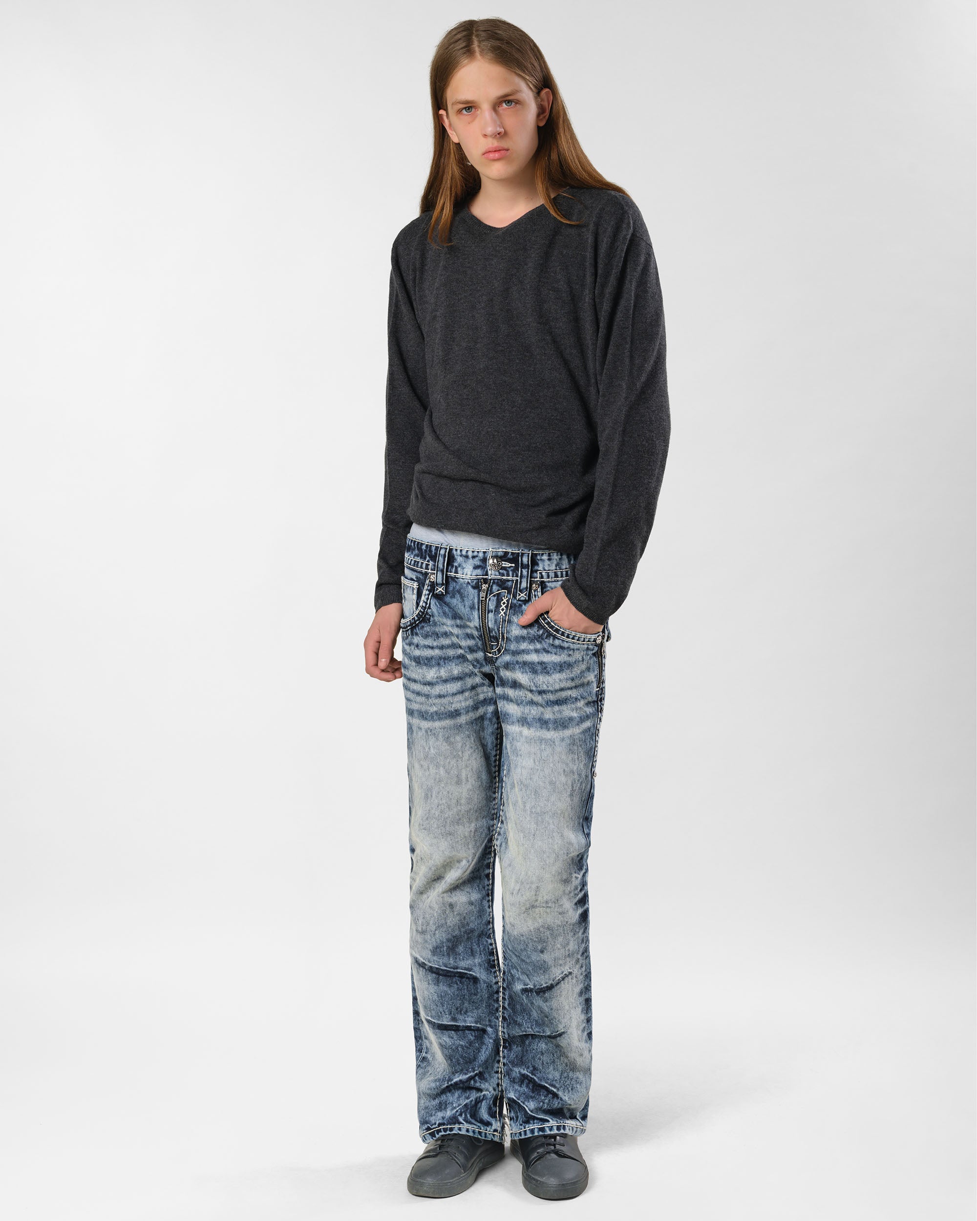Racer X Rock Revival® Bleach Slim Denim