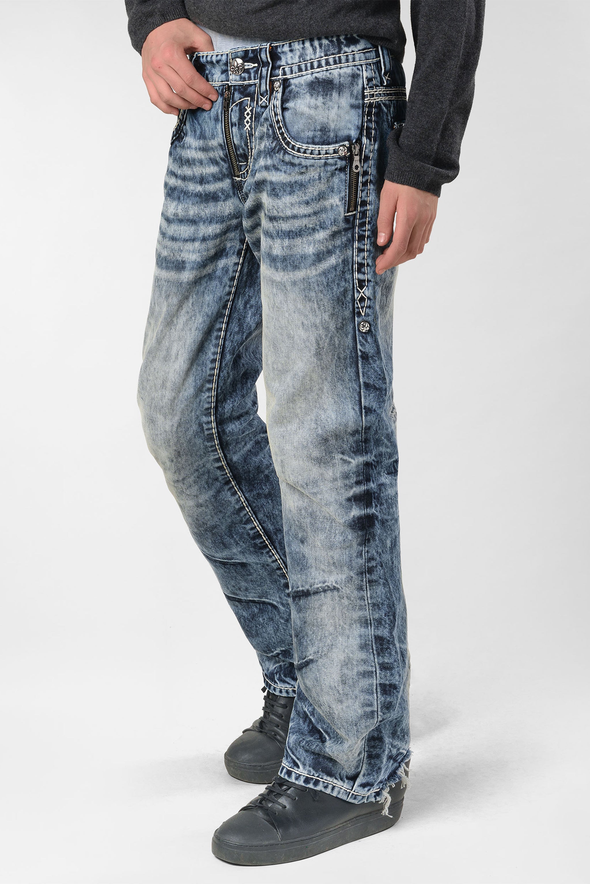 Rock Revival® x Racer Straight Leg Jeans | Acid Wash | Rock Revival®