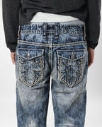 Racer X Rock Revival® Bleach Slim Denim