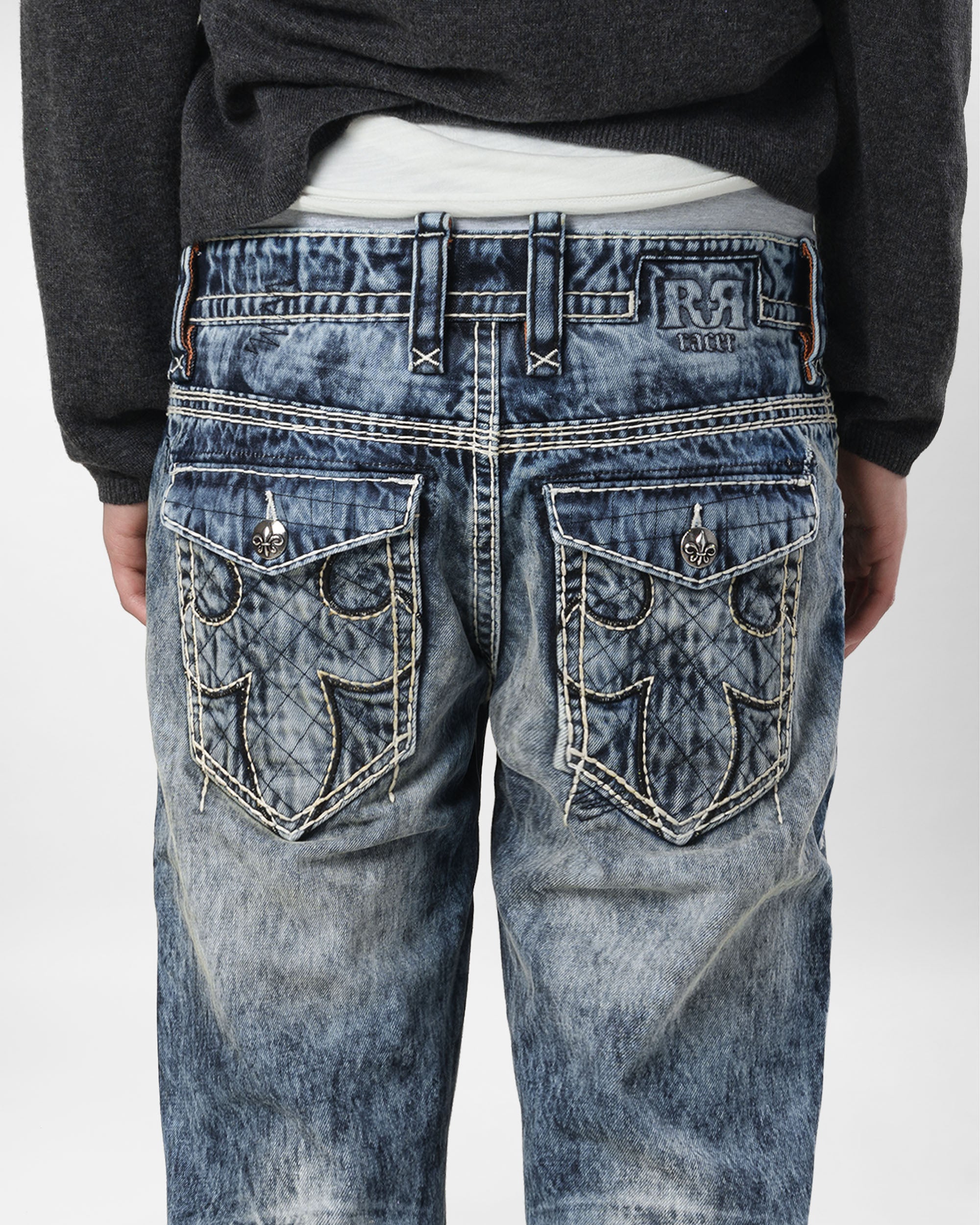 Racer X Rock Revival® Bleach Slim Denim