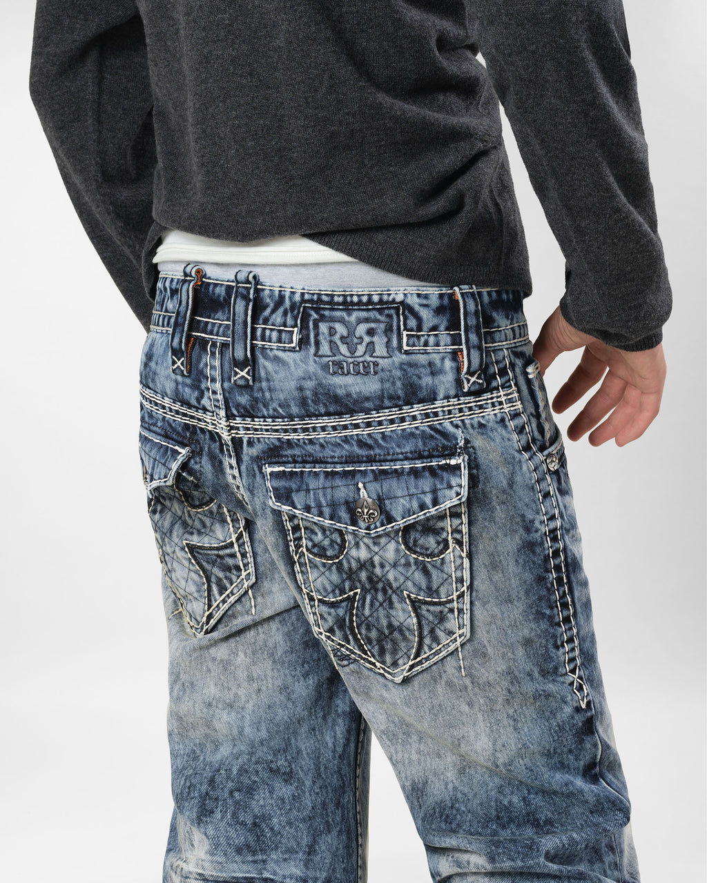 Racer X Rock Revival® Bleach Slim Denim
