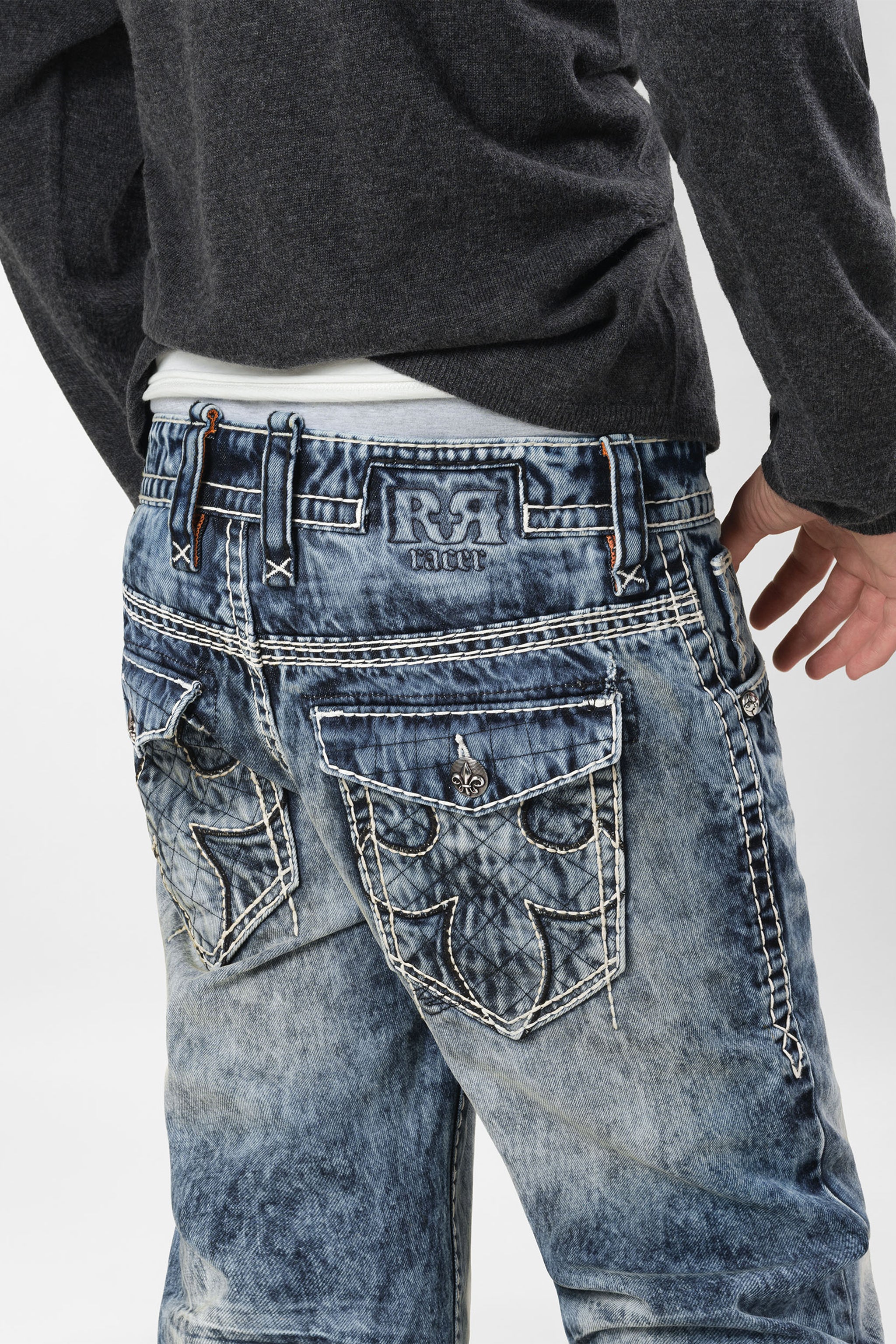 Rock Revival® x Racer Straight Leg Jeans | Acid Wash | Rock Revival®