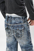Racer X Rock Revival® Bleach Slim Denim