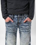 Racer X Rock Revival® Bleach Slim Denim