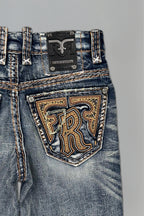 Ziggy Boys Bootcut Jeans in Vintage Blue