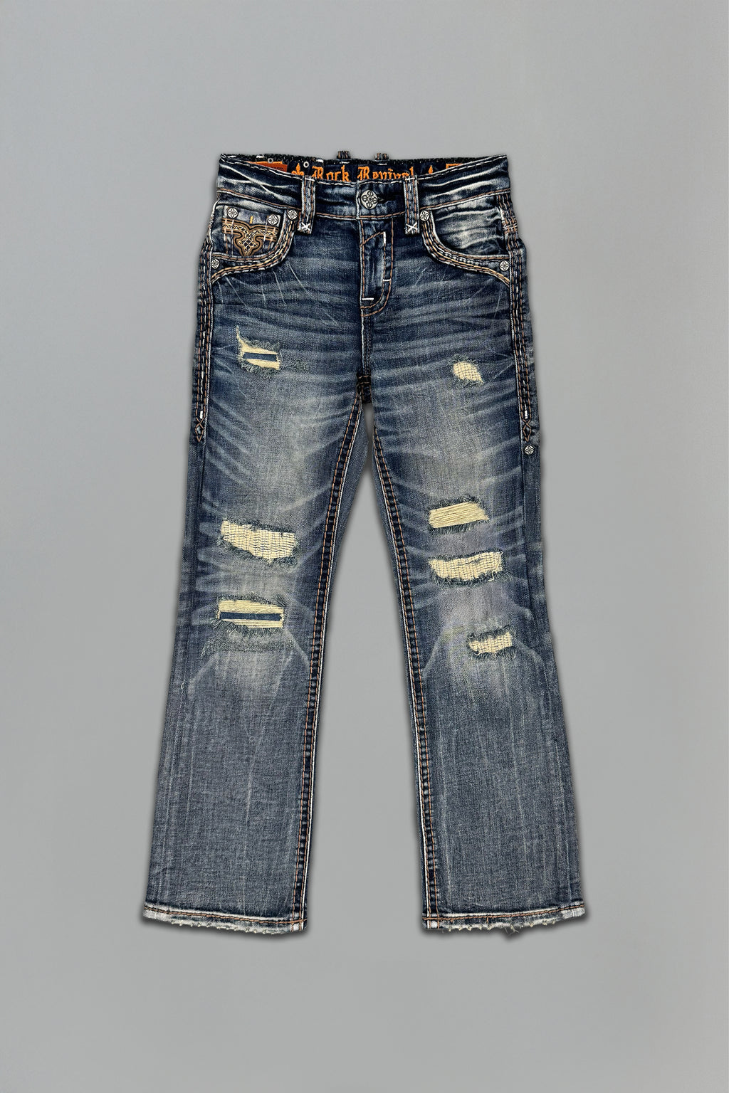 Ziggy Boys Bootcut Jeans in Vintage Blue