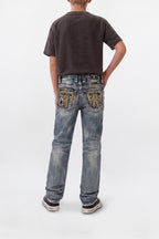 Ziggy Boys Bootcut Jeans in Vintage Blue