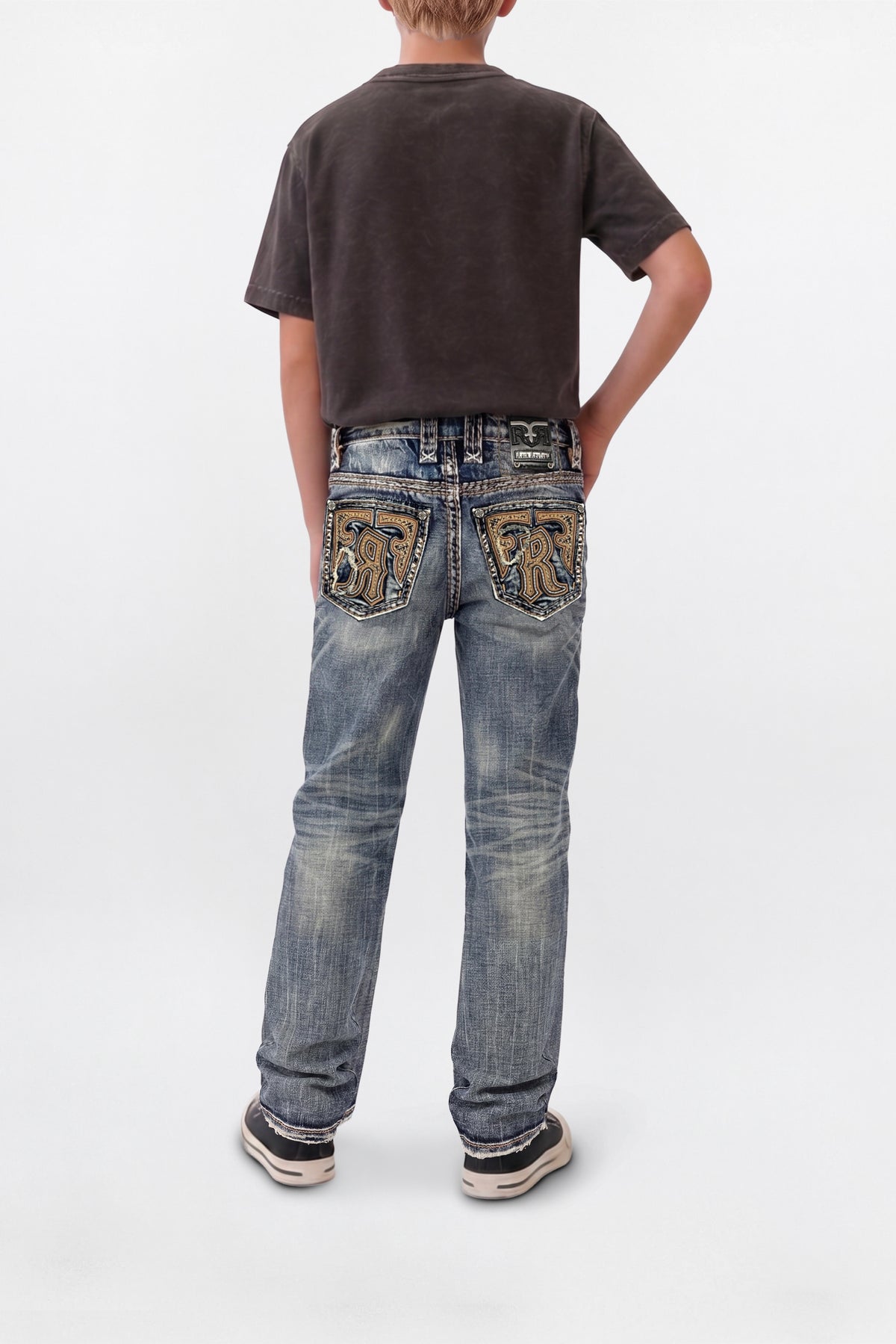 Ziggy Boys Bootcut Jeans in Vintage Blue
