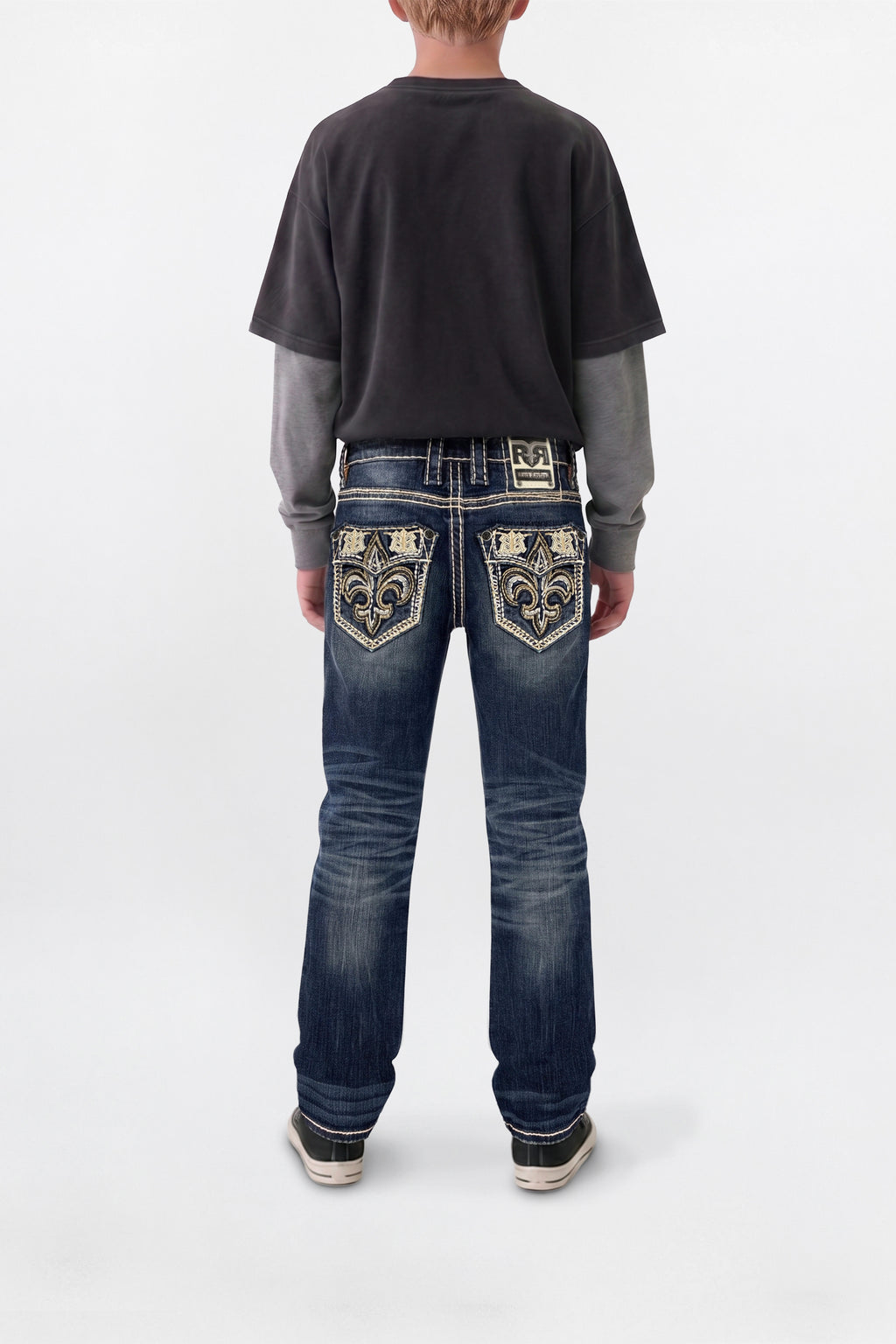 Raphael Boys Straight Jeans in Dark Blue