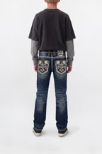 Raphael Boys Straight Jeans in Dark Blue