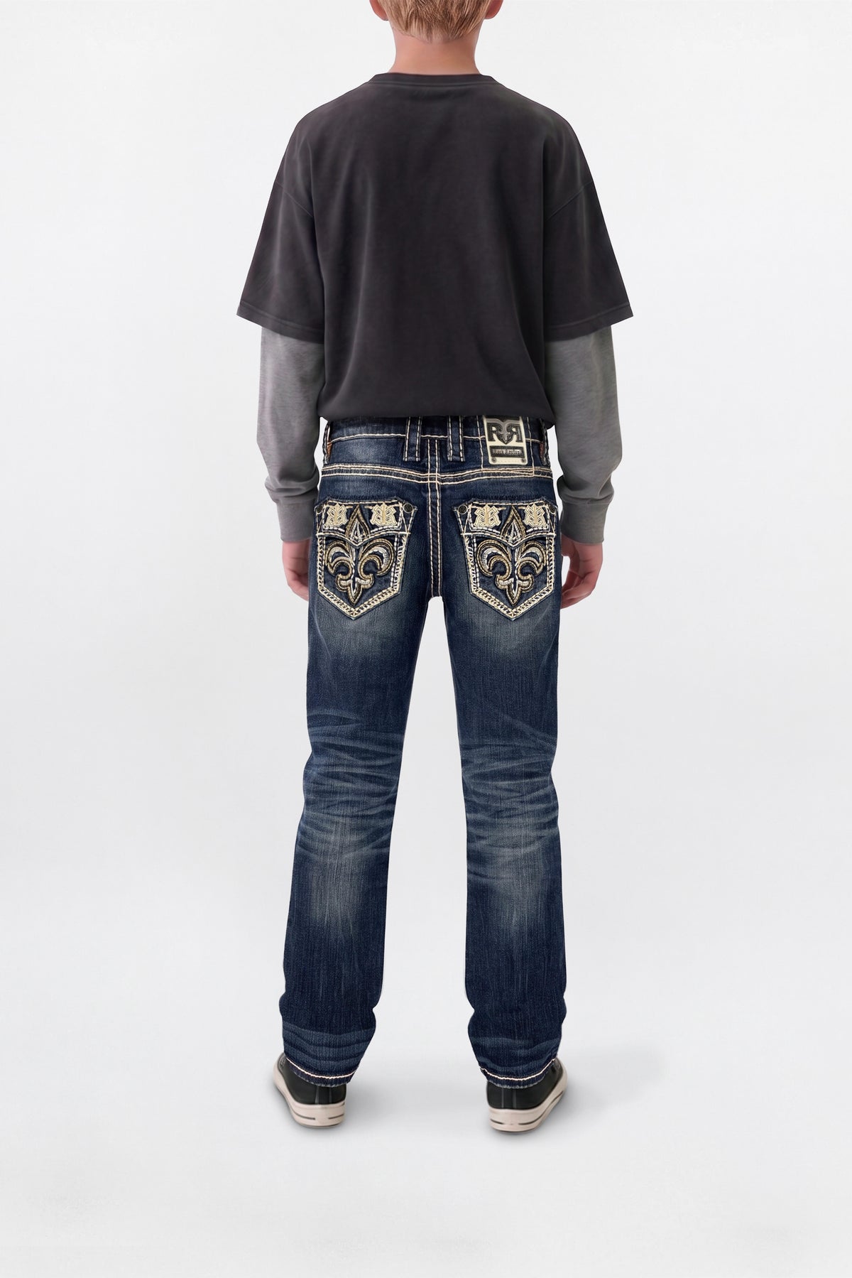 Raphael Boys Straight Jeans in Dark Blue
