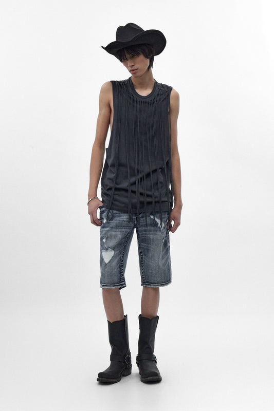 Richie Denim Shorts in Medium Blue