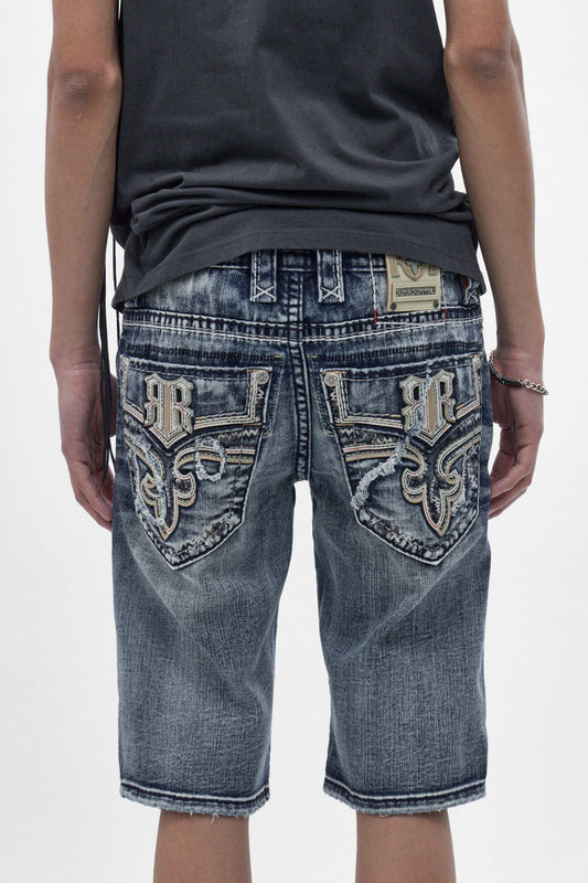 Richie Denim Shorts in Medium Blue
