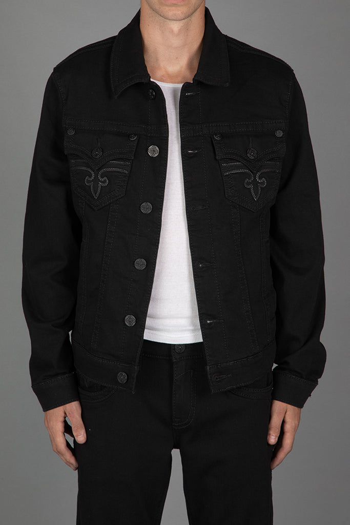 Arther Denim Jacket Black Wash Rock Revival