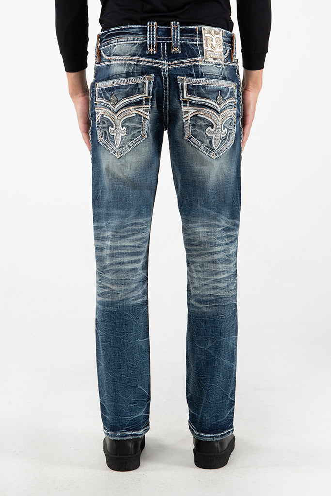 Rock Revival Men’s store Distressed Anthony Straight Jeans